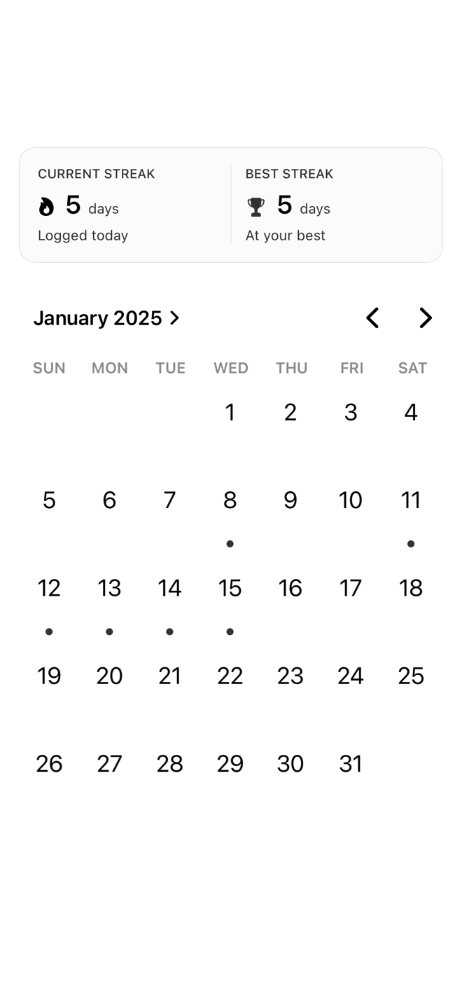 marble calendar in light mode